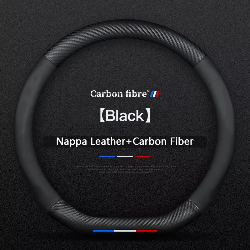

Car Suede Anti-Slip Steering Wheel Cover For Volkswagen Passat Golf 5 GTI Beetle Tiguan Touareg Polo T-ROC T-Cross Magotan Jeeta D Style Black