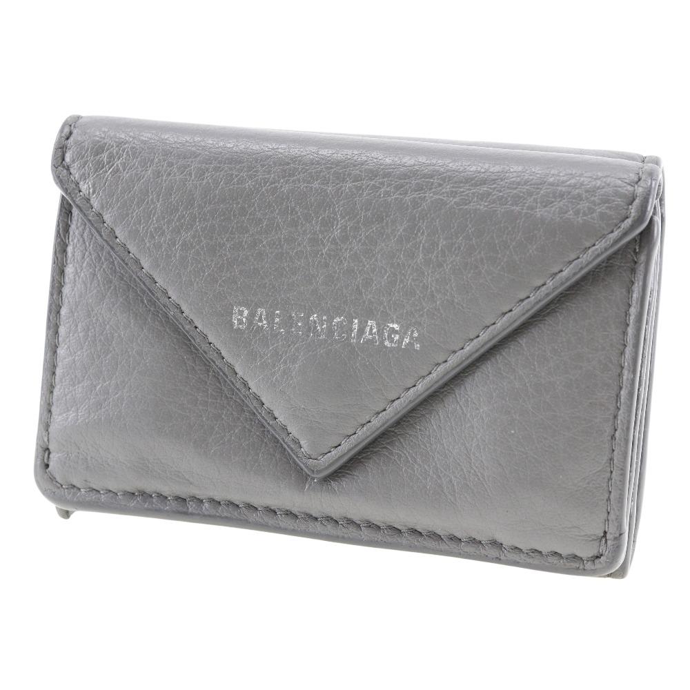 BALENCIAGA Paper wallet Tri-fold wallet Calfskin unisex Used