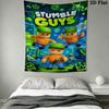 Stumble Guys Chaos Wall Hanging Printed Fabric Blanket Decorative Tapestries for Bedroom Living Room Home Decor