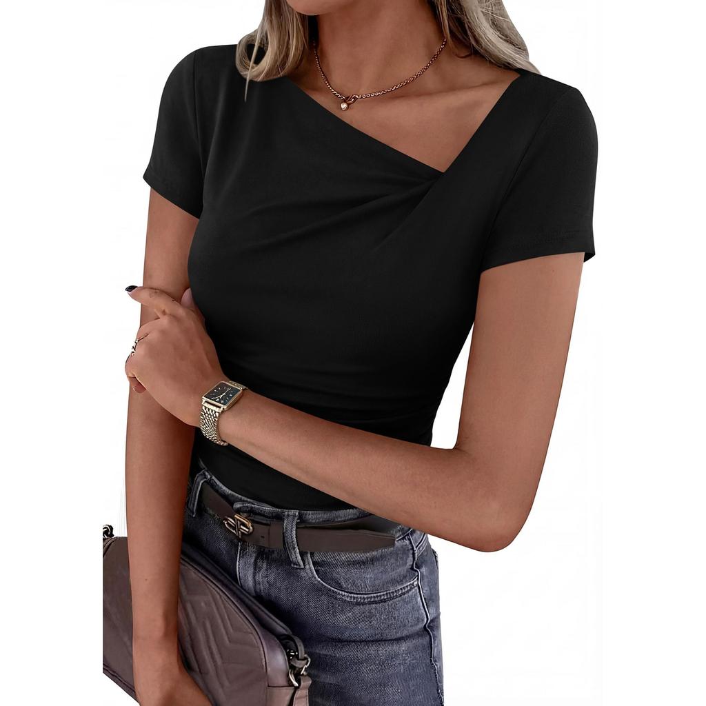 Blouse pour femme T-shirt haut à la mode et décontracté