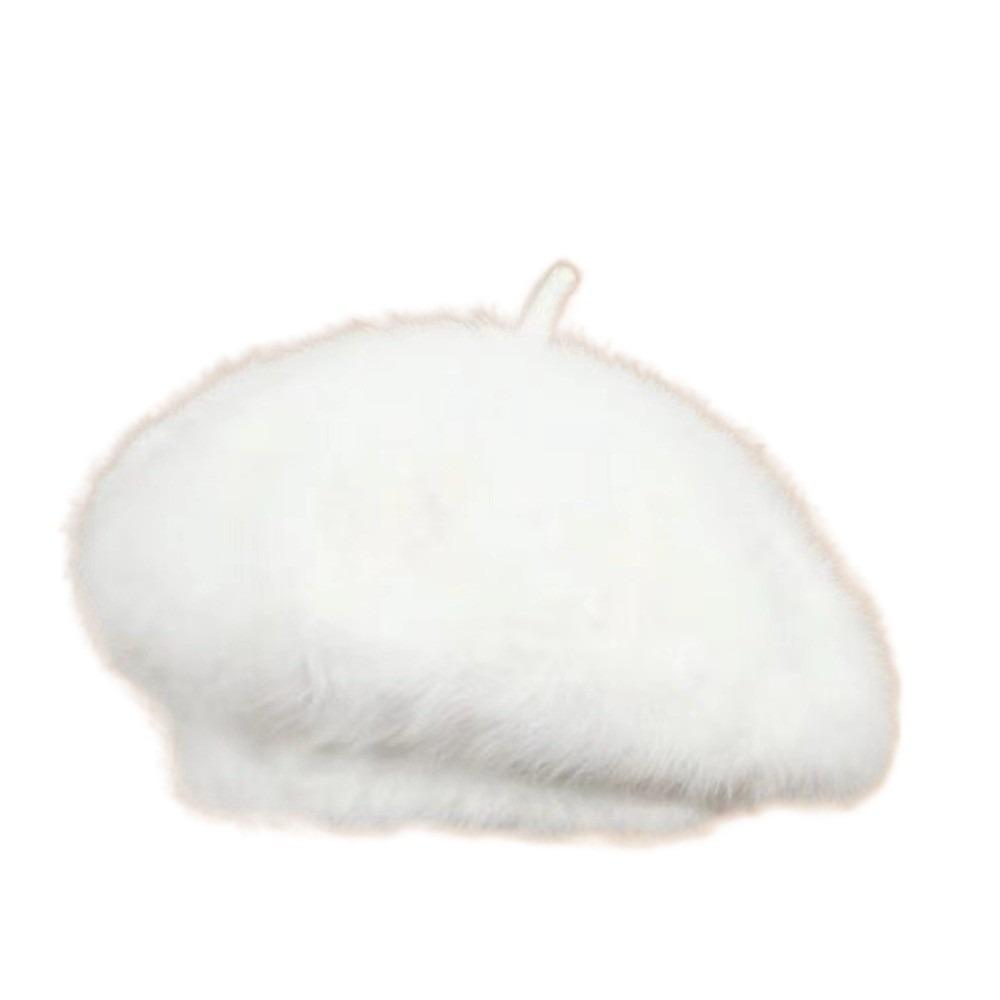 Cloud Painter Caps Plush Artist Hat Elegant Women Berets  Winter