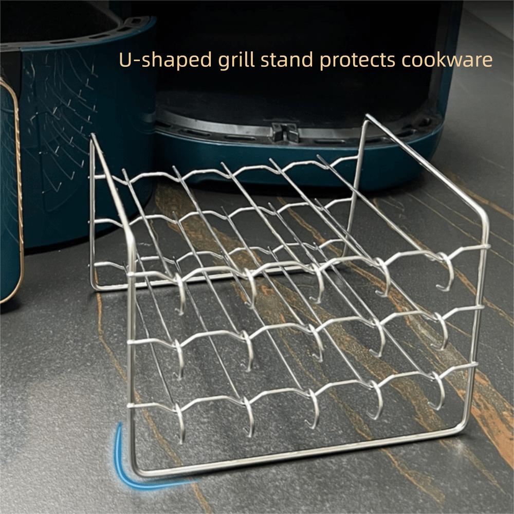 Reusable Air Fryer Grilling Rack Stainless Steel Air Fryer Cooking Rack  Kebab