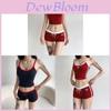 Casual Cotton Letter Embroidery Sleeveless Tank Top And Shorts Set For Women Summer 2024