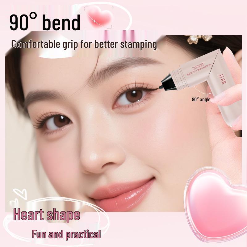 BRH Love Heart Eyeliner Stamp Pen - Waterproof, Smudge-proof, Portable Liquid Eyeliner