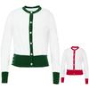 KIM YOUNG JOO GOLF Spring/Autumn Round Neck Line Detail Field Look Women'S Golf Cardigan Doflca45