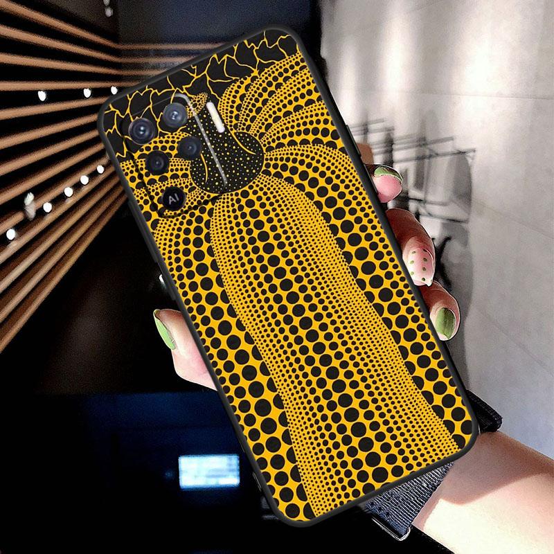 KUSAMA Art Case For Oppo A78 A98 A18 A38 A58 A60 A80 A40 A77 A57 A17 A74 A54 A94 A96 A76 A16 A15 A5 Pro