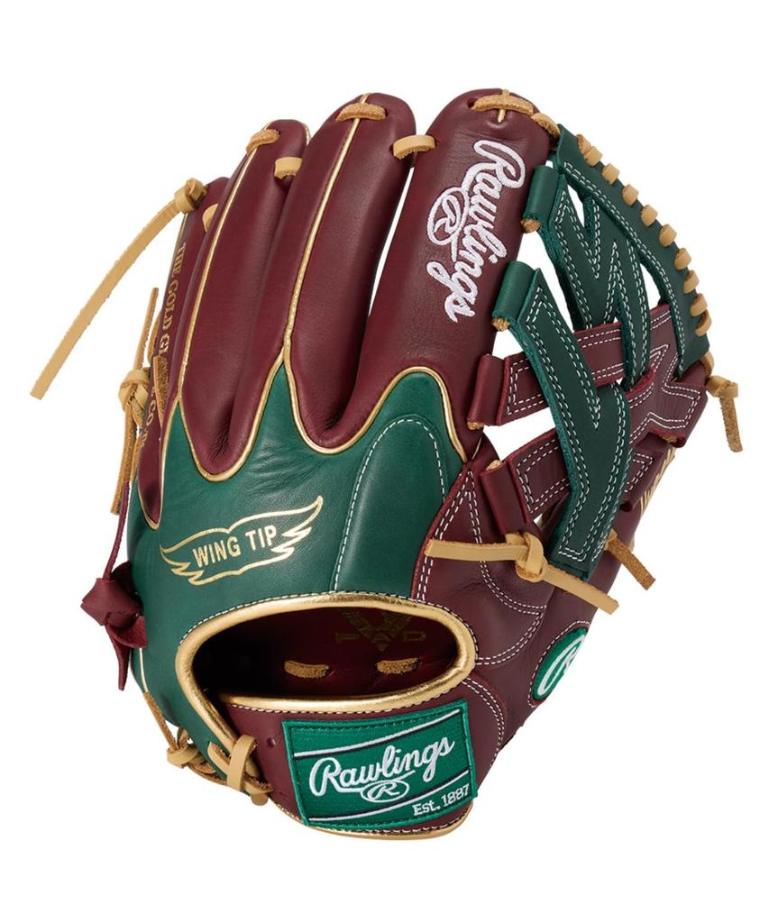 Rawlings HYPER TECH COLOR SYNC GR5FHTCN55W Baseball Throw Glove, Soft, All-Around, Shelly/D Green, 11.75 inches, Right-Handed