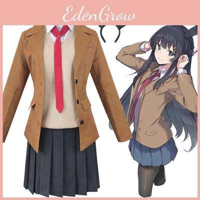 Yarou Buta Seishun Wa Bunny Girl Sakurajima Mai Cosplay Costume Full Outfit Set