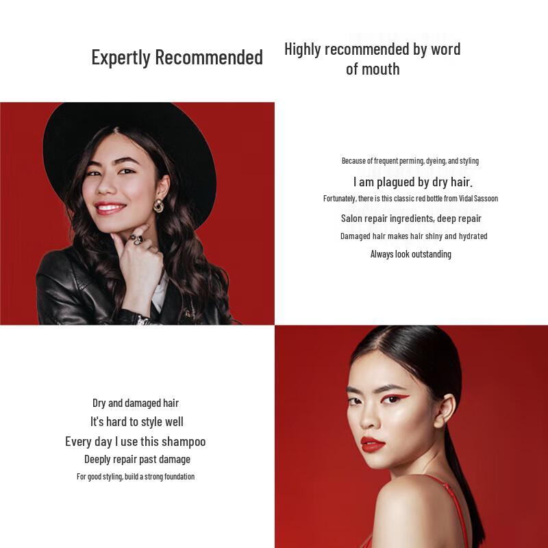 Vidal Sassoon Repair & Hydration Shampoo - 3 x 750ml Pack