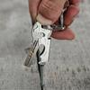 Multifunctional Bottle Opener Keychain Tool Hanger Tweezers Nail File Bottle Driver Screwdriver Stainless Steel Outdoor Camping