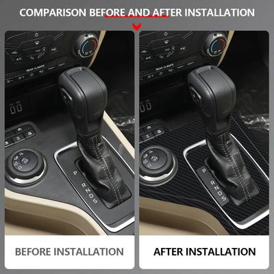 Für Ford Ranger 2015 - 2025 Everest 2015 - 2025 LHD Schalthebelblendenaufkleber Mittelkonsolenaufkleber Innenraumzubehör