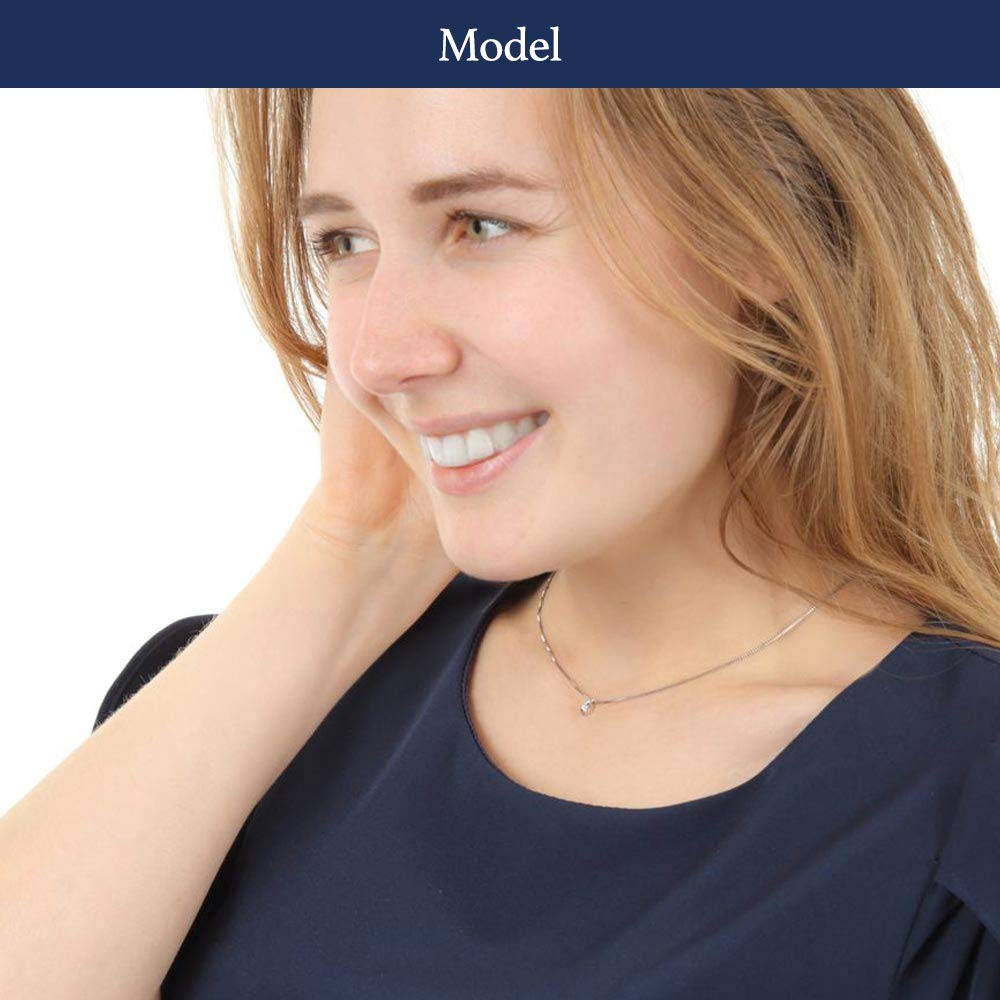 Diamond Necklace Single Teardrop Venetian Chain Box [Diamond Lab] Women's 0.07ct [Gift Set]