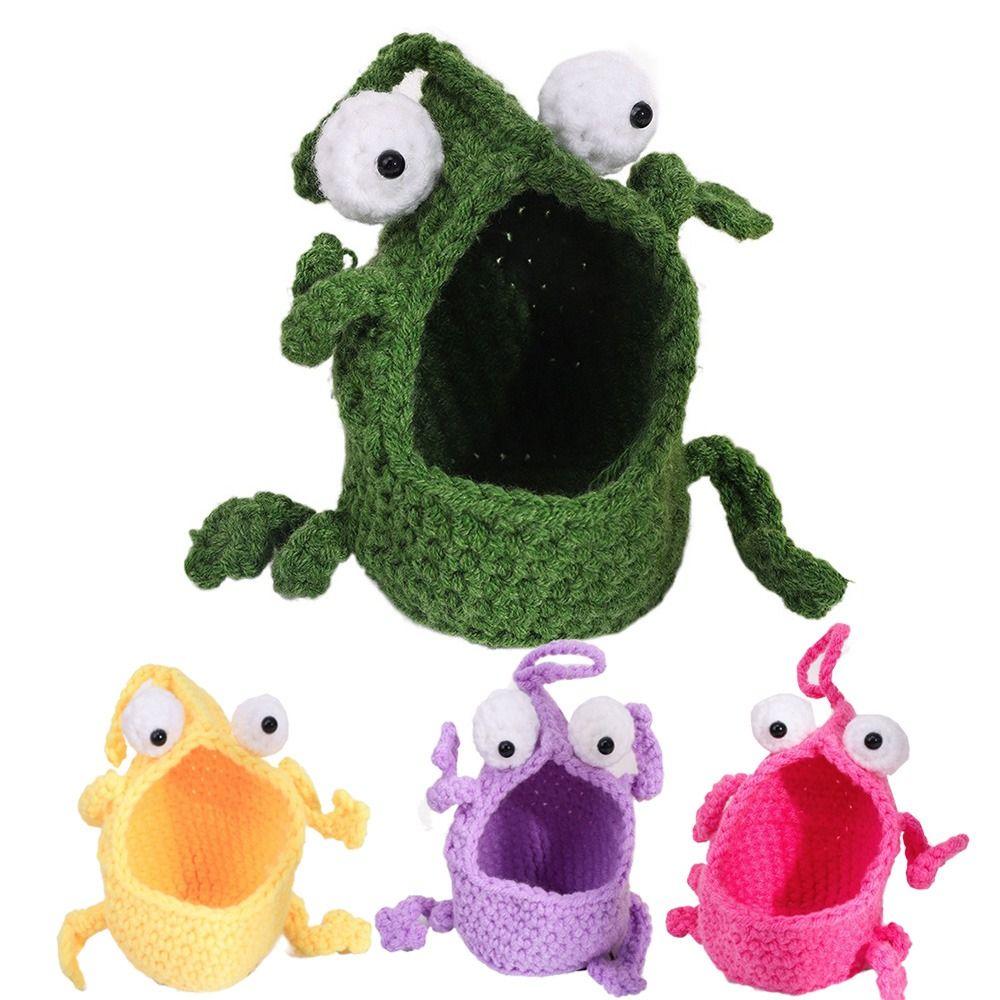 Hand-made Hand Woven Key Case Cute Funny Hanging Basket Funny Small Stuff Organizer Kids