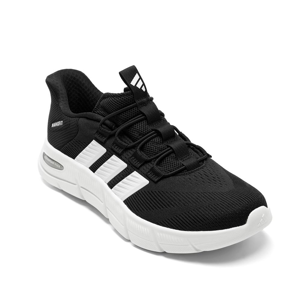 Adidas Cloudfoam Cushioning Breathable Lightweight Low top Walking Shoes Unisex Black White KJ5916