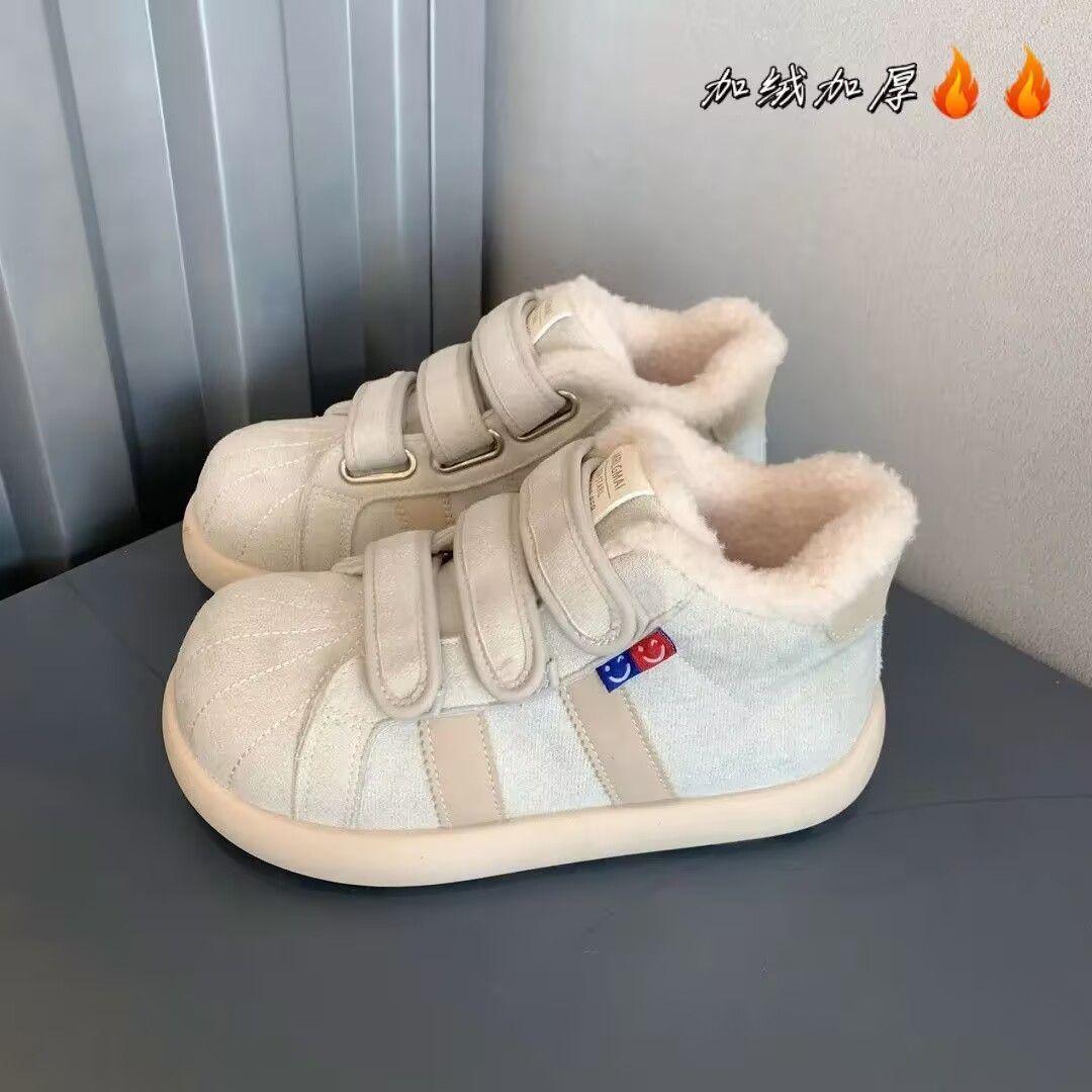 

Student ugly cute Velcro sneakers women s big cotton shoes autumn and winter new niche bread shoes sports little white shoes 35