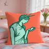 Aesthetic Art JJeanJullien Cushion Cover Square Short Plush Pillow Case Living Room Sofa Home Decor Funda X