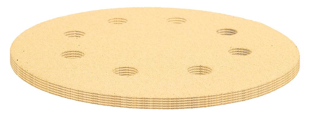 Velcro sandpaper 180 mm, K120, 5 pcs., with 8 holes for sander 59G263