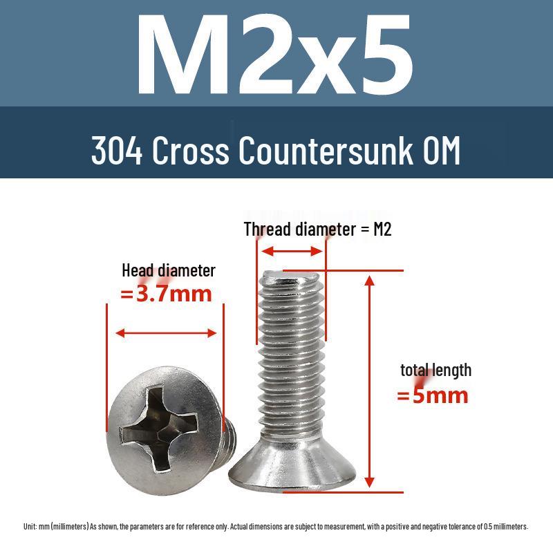 

Yigu Stainless Steel Phillips Countersunk Screws M2-M6 Fasteners