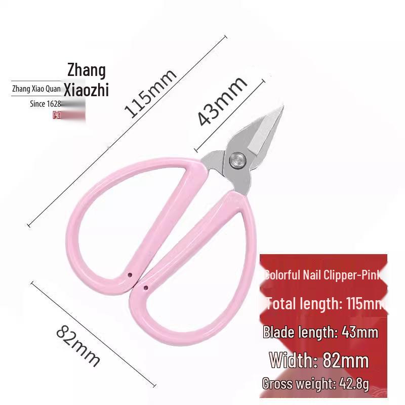 Stainless Steel Alloy Groove Pointed Nail Scissors for Manicure and Toenails