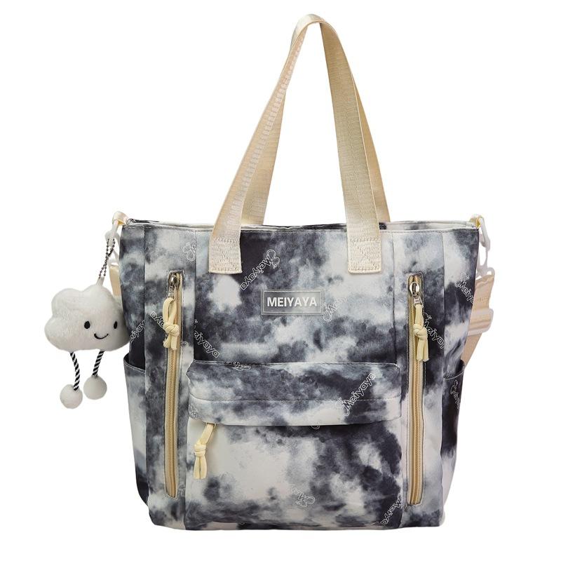 Schoolbag new tie-dye bag junior high school boys and girls class tutoring bag large capacity backpack high value casual backpack