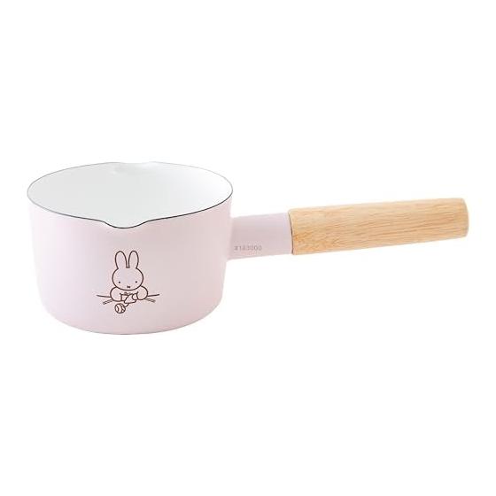 Fuji Enamel Miffy Pastel Milk Bread One Hand Pot 12cm Direct Fire IH Usable Pink Gift Miffy Enamel
