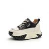 Fashion 7CM Cow Suede Genuine Leather Women Vulcanized Shoes Platform Wedge Skate Boarding High Brand Heels Casual Summer Shoes