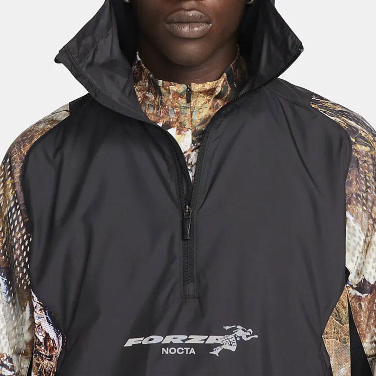 Nike X Nocta Hettegenser Casual Sport Langermet Treningsskjorte Unisex Topper Svart Barokkbrun FJ3010-010