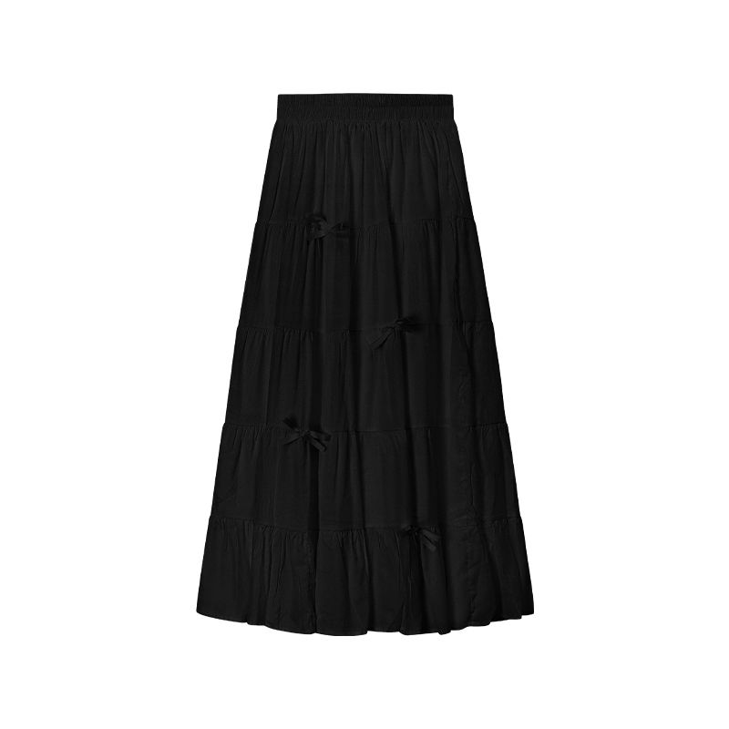 

Kumikumi Women s Summer Sweet Umbrella Skirt Bows Black S