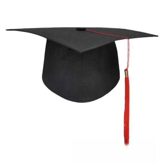 Absolventenhut mit Quaste, verstellbare Größe, leicht, matt, robust, für Abschlussfeiern und Partys