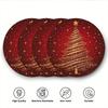 4pcs Coaster Christmas Table Placemat Snowman Elk Round Dining Mat Xmas Table Mat  Table Setting