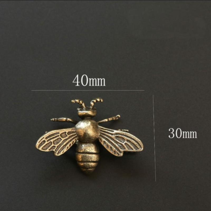 Vintage Mosiężne 1 szt./2 szt. Mini Pszczoły Figurki Kolekcjonerskie - Ręcznie Robione Antyczne Dekoracje Biurka - Idealny Prezent Dla Kolekcjonera Domowego Biura