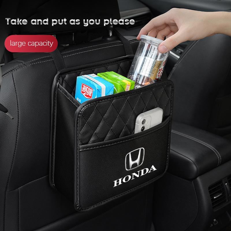 AAADJ1 Car Interior Organizer Storage Box Hanging Leather Bag For Honda Civic Accord Crosstour Spirior Odyssey Avancier UR-V Sienna