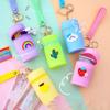 Pocket Cute Pattern Multifunctional Silicone Coin Purse Headphone Storage Bag Key Chain Bucket Bag