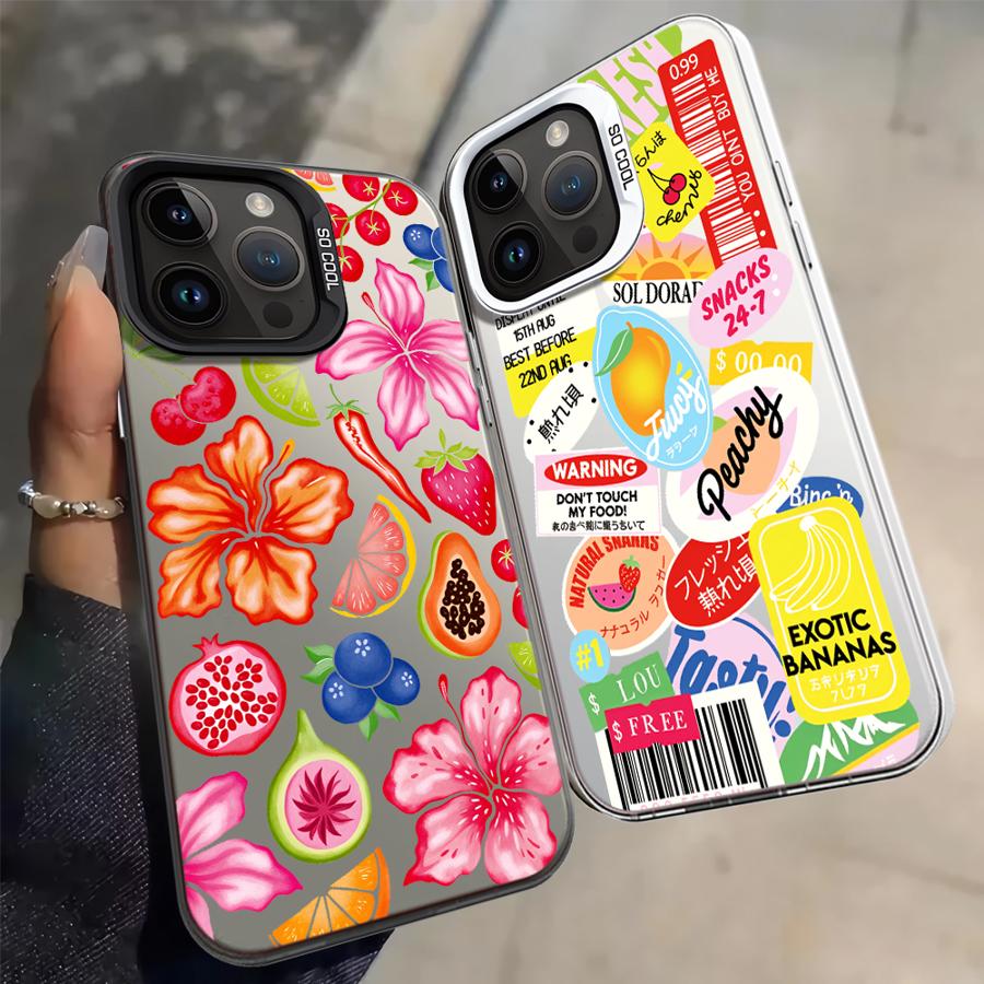 Fruit Pattern Case for iPhone 17 Pro Max 16 13 Pro XR 15 Plus XS 12 11 Air 14 Back Phone Cover