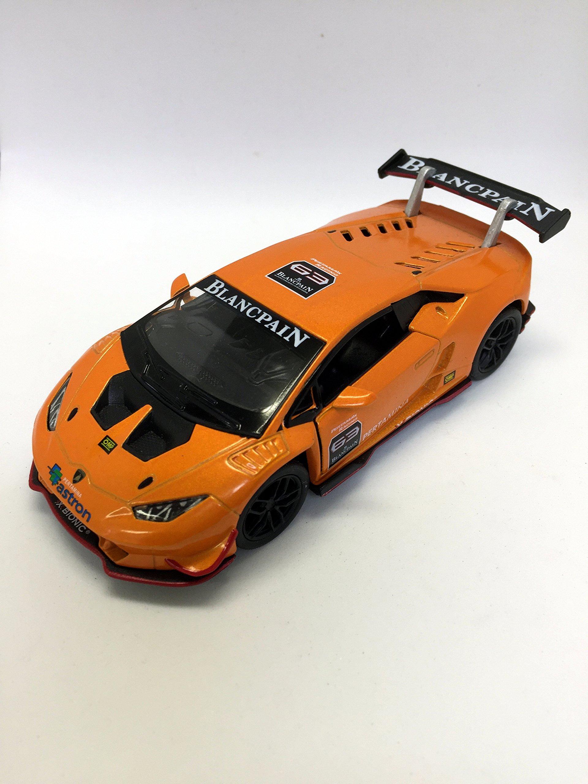 

KiNSMART Lamborghini Huracan Super Tropheo Маленькая инерционная литая модель автомобиля 1/36 (оранжевый)