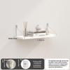 Floating Wall Shelves Waterproof Metal Brackets Spacious Storage Rack for Bathroom Kitchen Balcony Wall Use