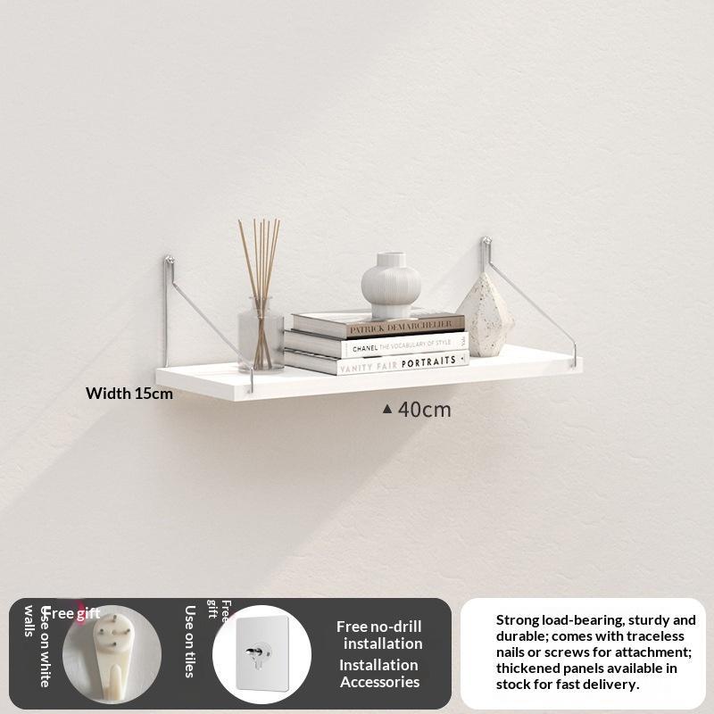 Floating Wall Shelves Waterproof Metal Brackets Spacious Storage Rack for Bathroom Kitchen Balcony Wall Use