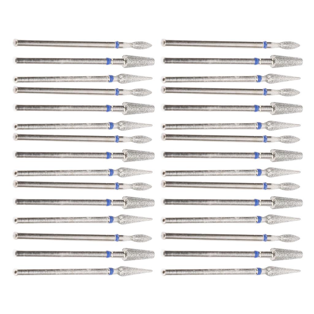 30 szt. Frezów do paznokci Pakowane indywidualnie Stal nierdzewna Manicure Usuwanie skórek Zestaw frezów do paznokci