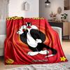1 Stück Looney Tunes Cartoon-Figur Flanell-Kuscheldecke - Leichte, weiche, warme Ganzjahresdecke für Sofa, Bett, Reisen, Camping L1029164