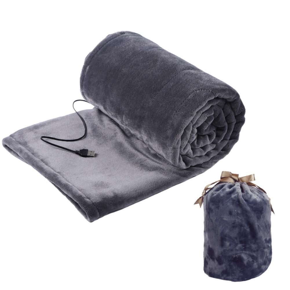 160x85cm Winter Warm USB Heated Blanket Coral Velvet Shawl Portable Electric Warmer For Home Office Car Camping