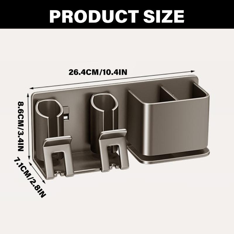 Saving Aluminum Toothbrush Rack Bathroom Toothbrush Storage Toothbrush Organizes Simple Installation for Bathroom