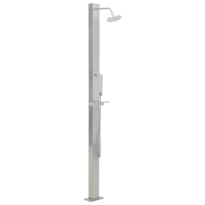 VidaXL Outdoor Shower Stainless Steel Straight