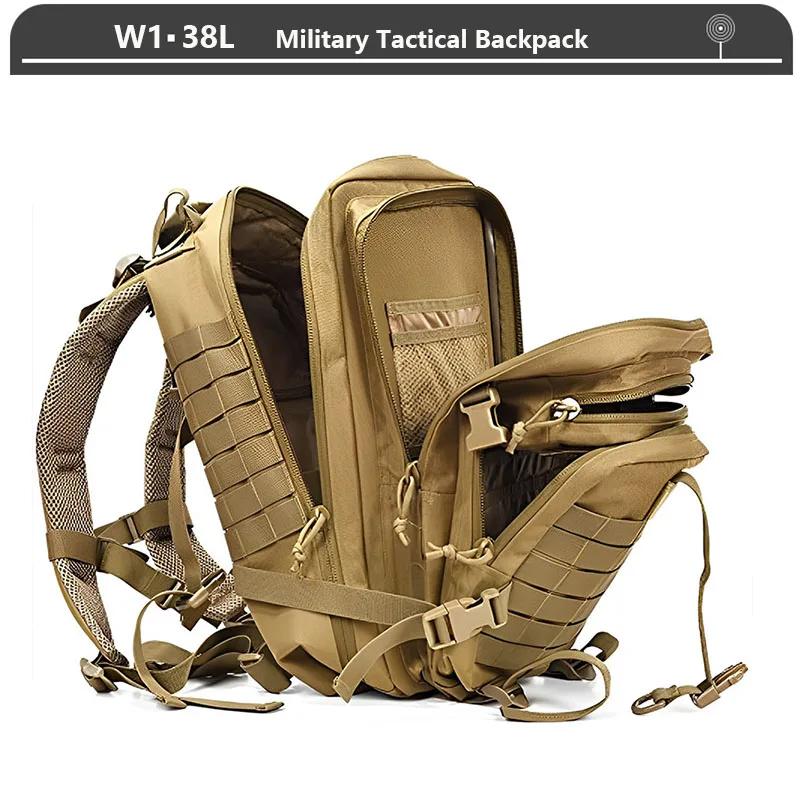 Large Capacity Camouflage Tactical Backpack Outdoor Field Assault Pack Rucksack for Camping Hiking Sports Climbing