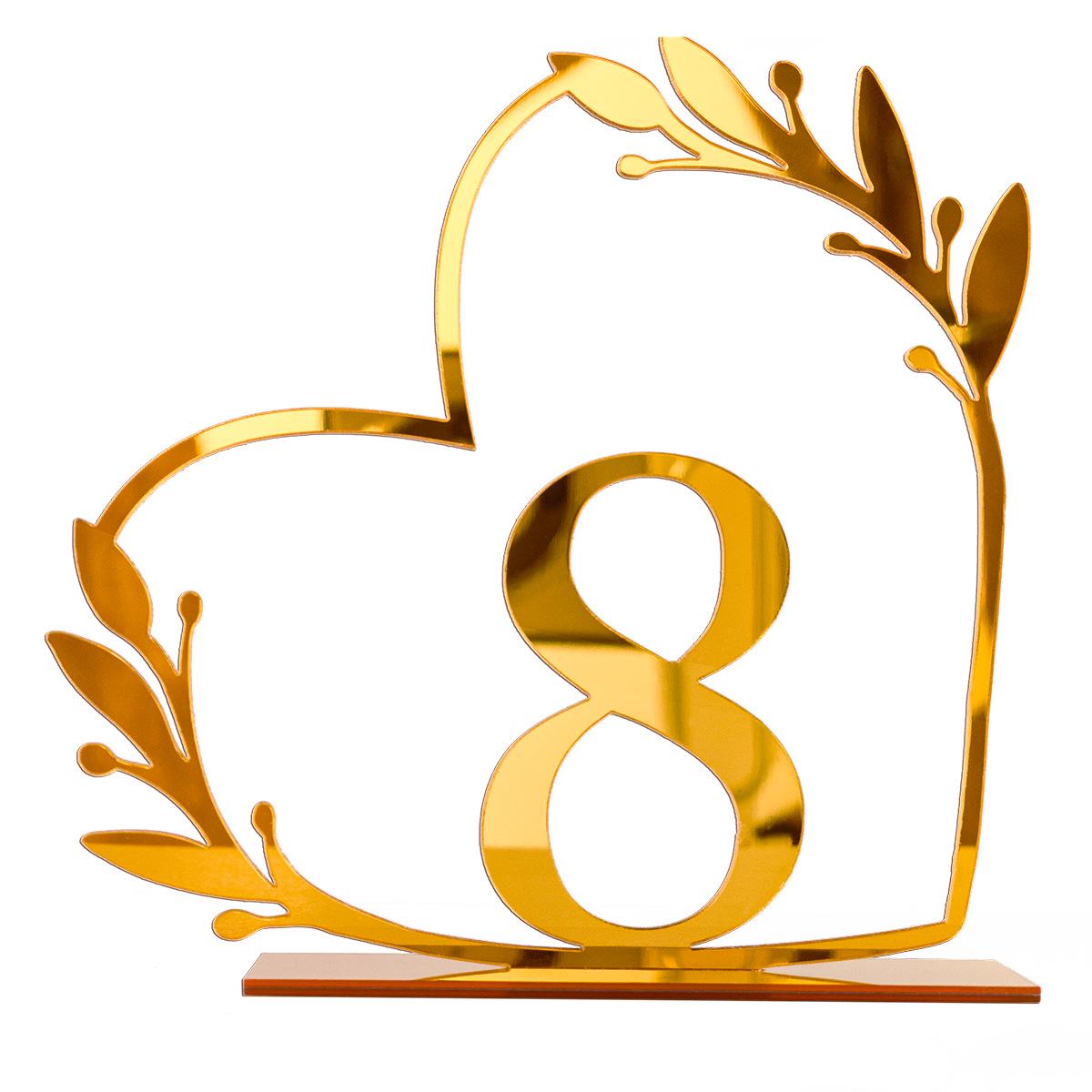 

Акриловая табличка на номер свадебного стола - украшение зеркала своими руками