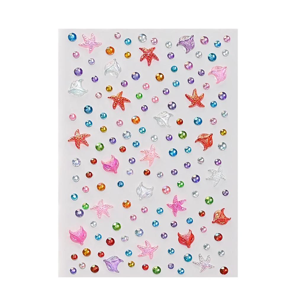 3D Dazzling Face Rhinestone Sticker Aurora Iridescent Rhinestone Sticker Body Decals
