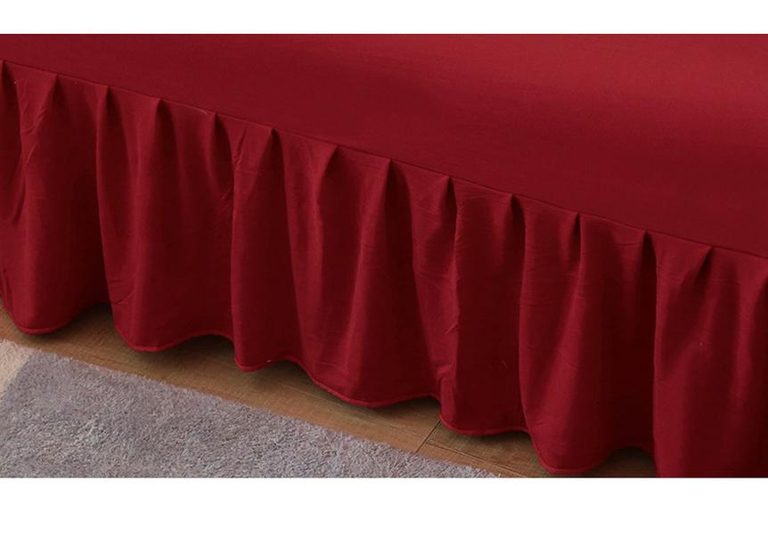 Solid Color Universal Sofa Bed Cover with Skirt - Modern, Simple, Armless Design