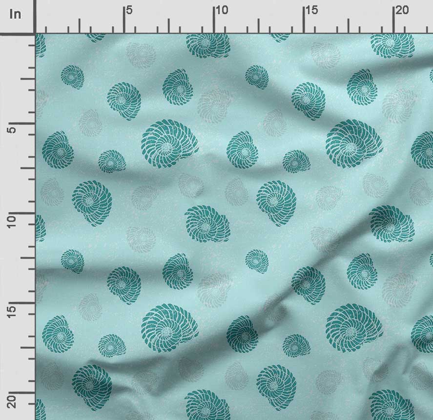 Soimoi Sea Shell Print, Cotton Cambric, Quilting Fabric prodávaná společností The Yard 42 Inch Wide, Medium Weight Cotton Fabric,