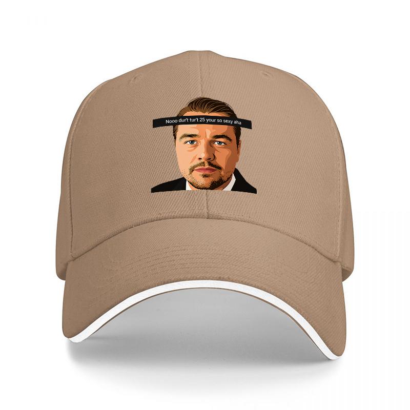 Derek Zoolander Face Print Baseball Cap Classic Black Adjustable Hat with Iconic Movie Character Design for Fashion Fans