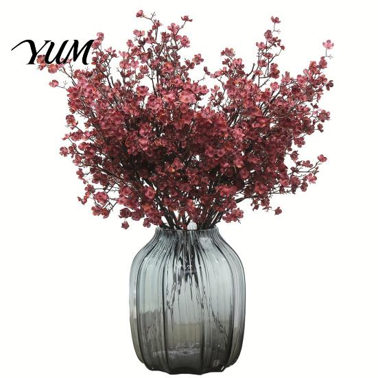 Orange Silk Plants for Halloween Decoration Realistic Artificial Flowers Autumn Home Decoration, Floral Lifelike Branches Seasonal Display Table