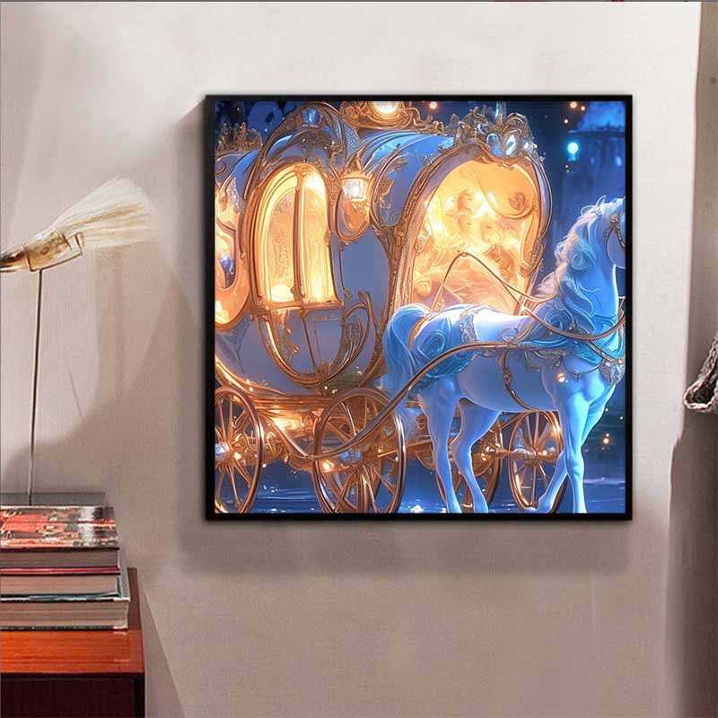 New Arrival 5D DIY Full Circle Diamond Painting "Carriage" Embroidery Cross Stitch Home Decor Gift